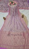 2D Shade Banarasi Handloom Khaddi Georgette Saree- Water Zari - Truth Fab