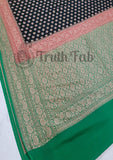 Khaddi Georgette Banarasi Handloom Saree With Antique Zari Work - 3D shade - Truth Fab