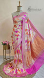 Multi Color Pure Banarasi Handloom Khaddi Georgette Saree- Water Zari