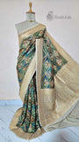 Mehndi Green Pure Banarasi Handloom Tussar Georgette Saree