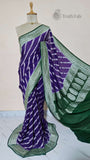 Purple Pure Banarasi Handloom Khaddi Georgette Saree- Water Zari