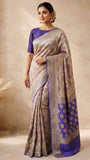 Multi Color Pure Banarasi Handloom Khaddi Georgette Saree- Water Zari