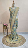 Pure Banarasi Handloom Khaddi Georgette Saree- Water Zari