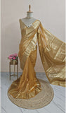 Mustard Banarasi Handloom Tissue Silk Saree - Truth Fab