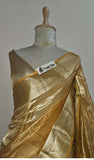 Mustard Banarasi Handloom Tissue Silk Saree - Truth Fab