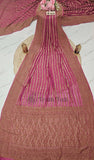 Magenta Color Pure Banarasi Handloom Khaddi Georgette Saree- Antique Zari