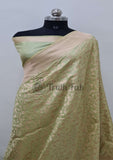 Tea Green Banarasi Handloom Katan Silk Saree - Truth Fab