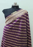 Blue Banarasi Handloom Katan Silk Saree - Truth Fab