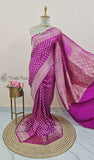 Magenta Banarasi Handloom Katan Silk Saree - Truth Fab
