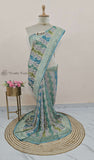 Banarasi Handloom Khaddi Georgette Saree With Water- Multi -Truth Fab