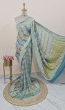 Banarasi Handloom Khaddi Georgette Saree With Water- Multi -Truth Fab
