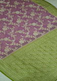 Mauve Banarasi Handloom Khaddi Georgette Meenakari Saree With Water Zari- Truth Fab