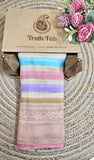 Multi Pure Handloom Khaddi Georgette Saree- Water Zari - Truth Fab