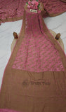 Rauge Pink Pure Banarasi Handloom Khaddi Georgette Saree- Antique Zari