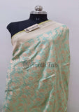 Tea Green Banarasi Handloom Katan Silk Saree - Truth Fab
