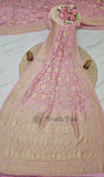 Banarasi Handloom Khaddi Georgette Saree With Water- Baby Pink - Truth Fab