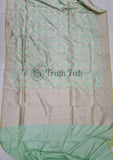 Tea Green Banarasi Handloom Katan Silk Saree - Truth Fab
