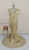Golden Banarasi Handloom Tissue Silk Saree - Truth Fab