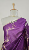 purple kora silk handloom saree