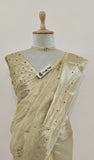 Golden Banarasi Handloom Tissue Silk Saree - Truth Fab