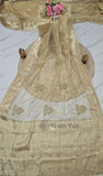 Golden Banarasi Handloom Tissue Silk Saree - Truth Fab