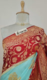 2D Shade Banarasi Handloom Chiffon Saree - Truth Fab
