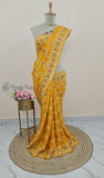 pure banarasi chiffon saree