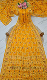 Golden Yellow Banarasi Handloom Chiffon Saree - Truth Fab