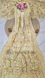 Cream Pure Banarasi Handloom Khaddi Georgette Saree- Meenakari - Truth Fab