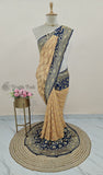 pure banarasi chiffon gold zari work saree