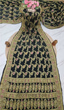 Black Pure Banarasi Handloom Chiffon Saree