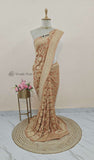 Sandstone Banarasi Handloom Khaddi Georgette Saree With - Water Zari - Truth Fab