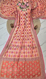 Multi Color Pure Banarasi Handloom Khaddi Georgette Saree- Water Zari - Truth Fab