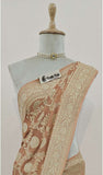 Sandstone Banarasi Handloom Khaddi Georgette Saree With - Water Zari - Truth Fab