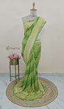 2D Shade Banarasi Handloom Khaddi Georgette Saree- Water Zari - Truth Fab