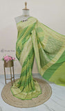 2D Shade Banarasi Handloom Khaddi Georgette Saree- Water Zari - Truth Fab