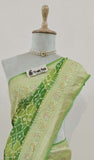 2D Shade Banarasi Handloom Khaddi Georgette Saree- Water Zari - Truth Fab
