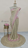 2D Shade Banarasi Handloom Khaddi Georgette Saree- Water Zari - Truth Fab