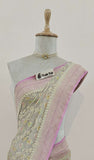 2D Shade Banarasi Handloom Khaddi Georgette Saree- Water Zari - Truth Fab