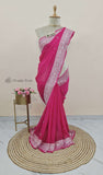 
Pink Banarasi Handloom Khaddi Chiffon Zari Saree- Truth Fab 