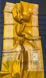 Golden Yellow Pure Banarasi Handloom Mango Silk Saree