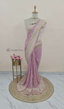 Banarasi Handloom Khaddi Georgette Saree With Water Zari-Baby Pink-Truth Fab