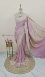 Banarasi Handloom Khaddi Georgette Saree With Water Zari-Baby Pink-Truth Fab