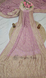 Baby Pink Pure Banarasi Handloom Khaddi Georgette Saree- Water Zari