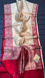 2D Shade Banarasi Handloom Katan Silk Saree - Truth Fab