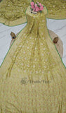 Lime Green  Banarasi Handloom Khaddi Georgette Saree With Water Zari -Truth Fab