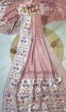 Tussar Georgette Handloom Banarasi Meenakari saree - Peach - Truth Fab