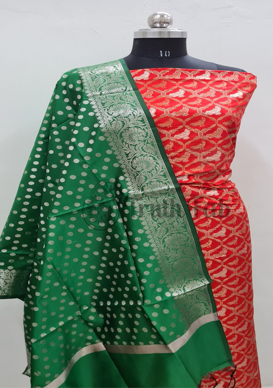 Banarasi Cotton Cutwork Zari Work Suit