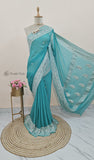 pure banarasi chiffon saree