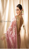 Candy Floss Pink Banarasi Handloom Tissue Silk Saree - Truth Fab